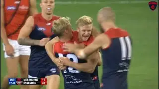 2019, Rd 2 - Corey Wagner - First goal in the AFL - Melbourne v Essendon -  melbournefc.com.au
