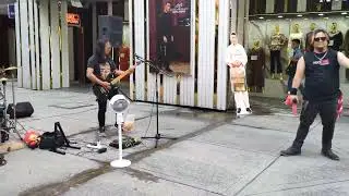 jarang busking nyanyi lagu SENAPANG PATAH  XpdC,Lastik band panaskan jalanTAr