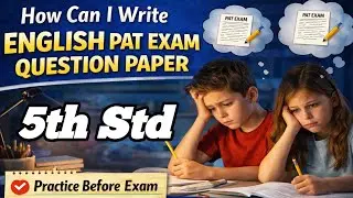 5th Std English Pat Exam Question Paper Solution ✅#yt #trending #shorts #viral #exam #youtube #reels