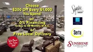 We Love Low Prices At Sunshine Furniture