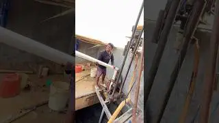 Монтаж ПВХ-труб диаметром 4 дюйма #короткие