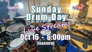 Sunday DRUMday!!  Live drum covers by request