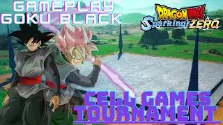 (dragon ball sparking zero)-(World tournament)-(Cell Games) Goku Black Gameplay
