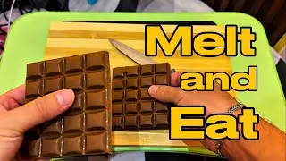 I melted a chocolate bar and ate it with bread