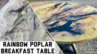 Building a Rainbow Poplar Breakfast Table with Epoxy