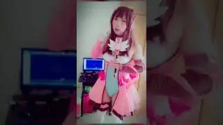 Crossdresser Cosplay as DVA Magical Girl From Overwatch