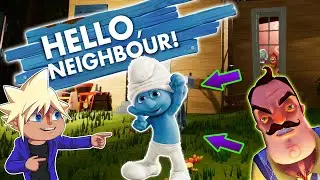 Min Nya Granne är en SMURF | Ekorre Spelar Hello Neighbor På Svenska
