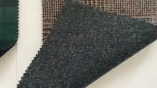 Double face wool fabric two designs face check and back solid for double face wool coats and jackets