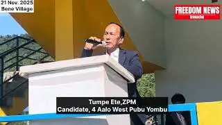Declaration party of TUMPE ETE as ZPM Candidate | 4 Aalo West Pubu Yombu