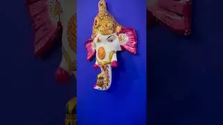 Ganesh ji face wall decor. 🙏✨ #DivineDecor #GaneshJi #homeblessings #handmade #handicrafts #decor