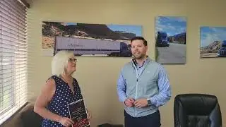 Peggy Sue talks with Deputy Chief Sponsor A.N. Webber Logistics