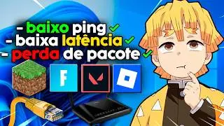 A UNICA FORMA DE MELHORAR A INTERNET DO PC E DIMINUIR O PING NOS JOGOS!! 🚀(Windows 11/10)