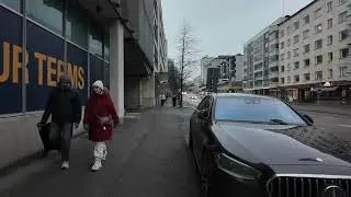 Tampere City Centre Night Winter Walk 🇫🇮 Cold City Centre | Finland 2026 4K Binaural Walking Tour 🇫🇮