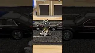 Secret Service Presidential Motorcade ￼1/64 scale #cars #police #random #president #secretservice