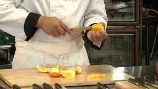 Knife Cuts with an orange &ndash; Chef Gene&rsquo;s Instructional Knife Skills