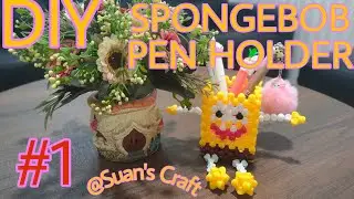 DIY Beaded Pen Holder Spongebob 1/2