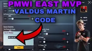 DON&rsquo;T BE LATE❗️Valdus Martin new sensitivity code and control layout code | PMWI EAST MVP 😍