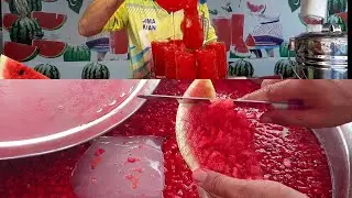 Water Pump Ka Mashoor Tarbooz ka Sharbat 🍉 Karachi Street Summer Juice Best Drink for Summer🍷