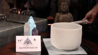Crystal Singing Bowl Note B 11 inch Crown Chakra