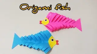 How to make easy origami paper fish for kids 