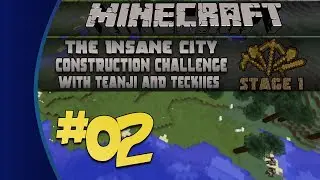 Minecraft: The City Construction Challenge with Teckiies - Episode #002: Hole Trouble
