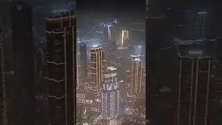 AT THE TOP - Burj Khalifa Viewdeck at 124F #burjkhalifa #dubai #shorts