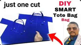 Just one cut ✂️ and bag is ready/ hand bag cutting and stitching/ bag making at home/ DIY travel bag