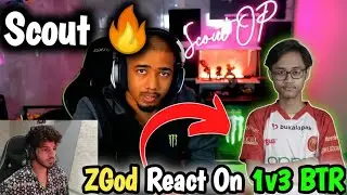 ZGod React On 1v3 BTR In PUBG Turnament 😱🔥 | ZGod on scout 🔥