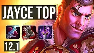 JAYCE vs GRAVES (TOP) | 6 solo kills, Rank 8 Jayce, 9/2/5, 400+ games | KR Grandmaster | 12.1