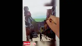 #short #acrylic #painting #trend #art #landscape #mfa #tutorial #myartwork #love #timelapse