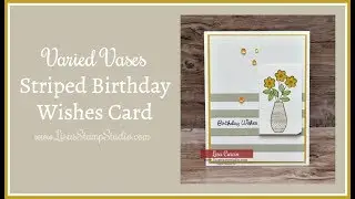 🔴 Striped Birthday Wishes with Varied Vases