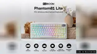 KiiBOOM Phantom81 Lite QMK/VIA 75% Hot-Swap Gasket Wired/BT/2.4GHz Wireless Mechanical Keyboard ABS