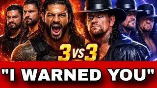 FULL MATCH - 😱3 UNDERTAKER VS 😱3 ROMAN REIGNS 3 ON 3 MATCH 