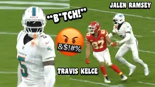 Travis Kelce &lsquo;LOCKED UP&rsquo; Vs Jalen Ramsey 🥵 (TE Vs DB) Chiefs Vs Dolphins 2023 highlights