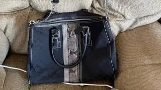 Garage sale picking episode 391 Coach jacquard printed fabric with python on bag find