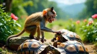 When a monkey met a tortoise