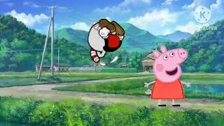 Cuphead golpeando a Peppa pig