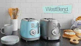 West Bend 2 Slice Stainless Steel Retro-Style Toaster