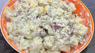 CREAMY Potato Salad with BACON BITS| The Best Recipe| BRAAI SALAD| Side Dish