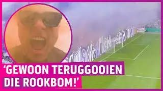 Voetbalfans nemen enorm risico met rookbom: &lsquo;Zeer chemisch!'