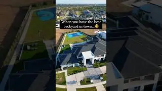 Backyard📍Frisco, TX #fyp #foryou #backyardgoals #backyard #pool #basketball #homecourt #luxuryhomes