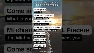 Basic Conversation in Italian |  Learn an Easy Italian Lesson a Day