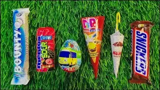 ASMR Most Popular Candys / some lots of colorful rainbow lollipop candy / unpacking chocolate eat