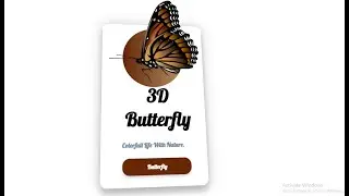 3D Butterfly Animation With HTML CSS ANDS JS.