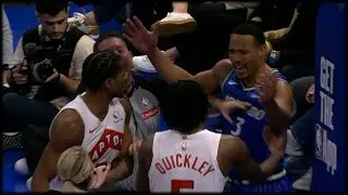 Ochai Agbaji and Desmond Bane Scuffle