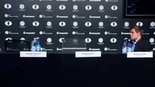 Press conference Game 8 - Carlsen leaves