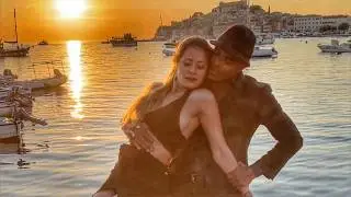 Stunning couple dance by Samcruz & Gabriela at Rovinj sea shore #coupledance #dancegoals #romance
