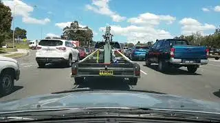 Dirt bike doing skids, Narellan Road/Hartley Road, Smeaton Grange. 6th November 2021.