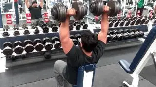 Shoulder Presses with full RM - 90lbs Dumbbells