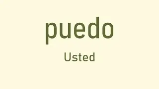 Ισπανικά Puedo - Usted